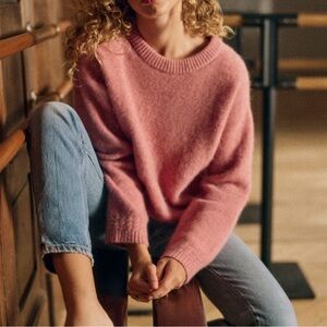 Sézane Soft Pink Crew Neck Sweater